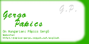 gergo papics business card
